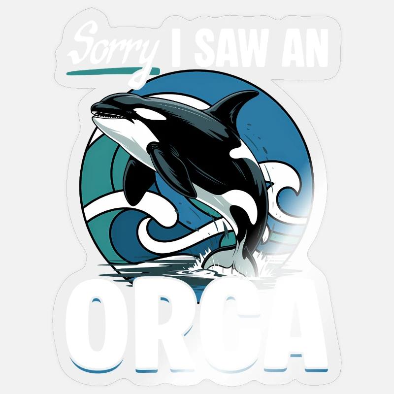 Funny Orca - Sticker size S (10 x 10 cm) - transparent glossy