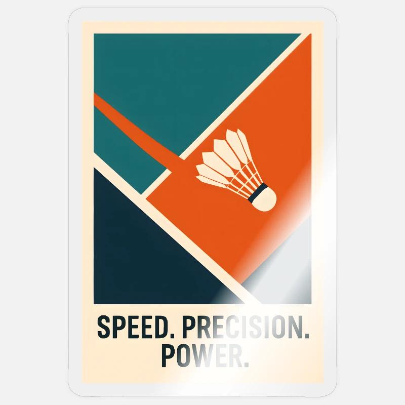 Speed Precision Power | Badminton Statement Sticker size S (10 x 10 cm)