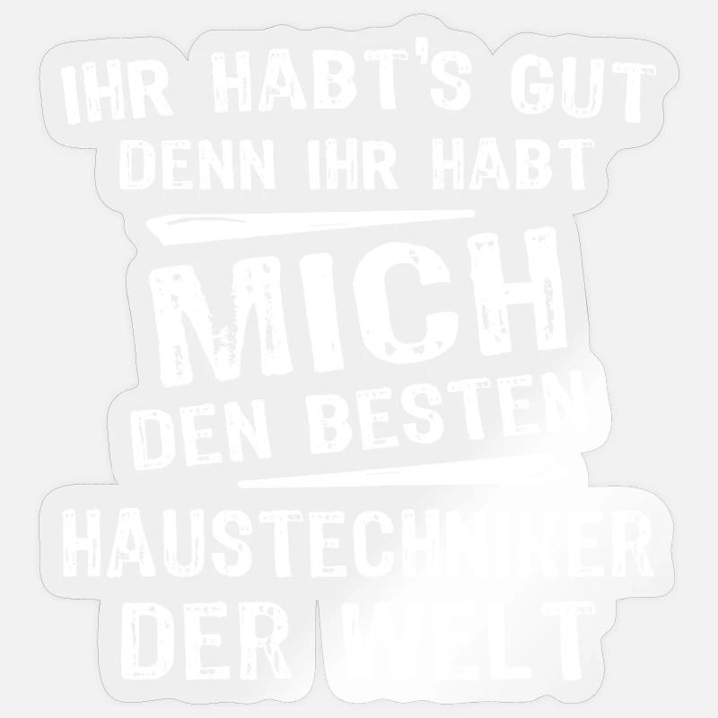 Technicien interne - Sticker taille S (10 x 10 cm) - brillant transparent