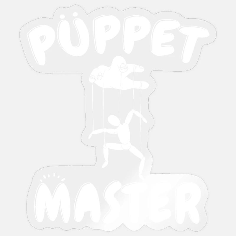 Puppet Master Silhouette - Sticker size S (10 x 10 cm) - transparent glossy