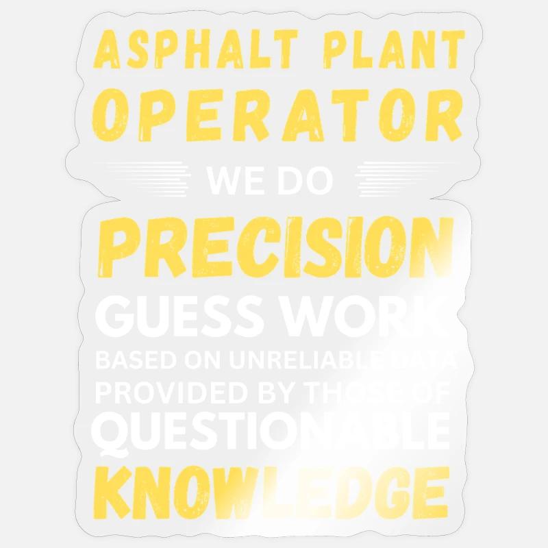 Exploitant d’usine d’asphalte Sticker taille S (10 x 10 cm)