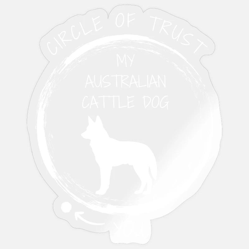 Australian Cattle Dog Gift - Sticker Größe S (10 x 10 cm) - Transparent glänzend