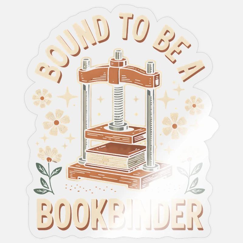 Geborener Buchbinder Sticker Größe S (10 x 10 cm)