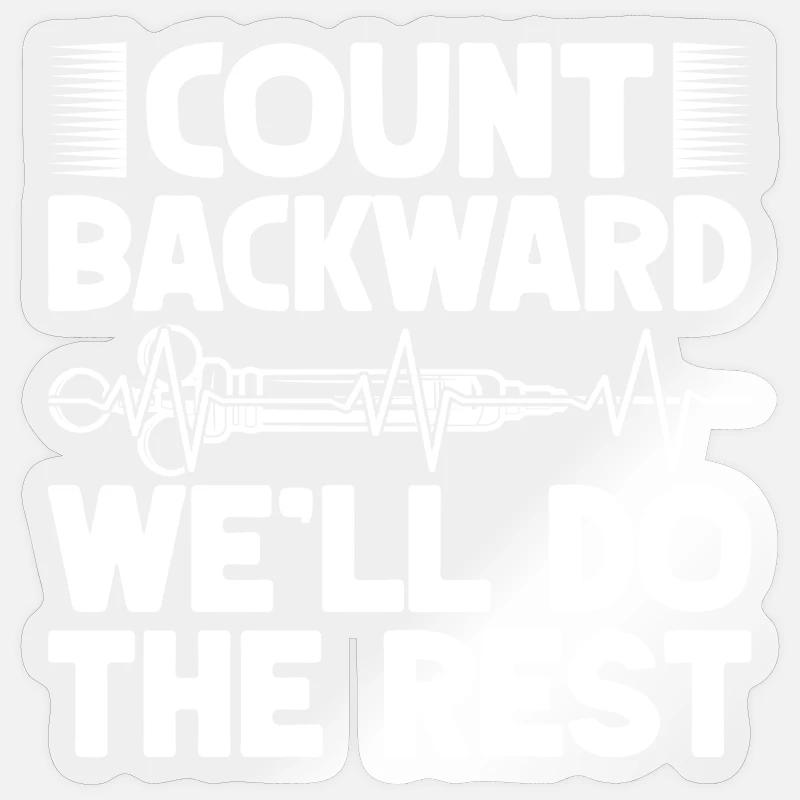 Anesthesiologist Count Backward Anesthesia Sticker size S (10 x 10 cm)