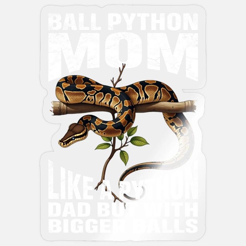 Königspython Mom Mama Schlangen Terrarium Python Sticker Größe S (10 x 10 cm)