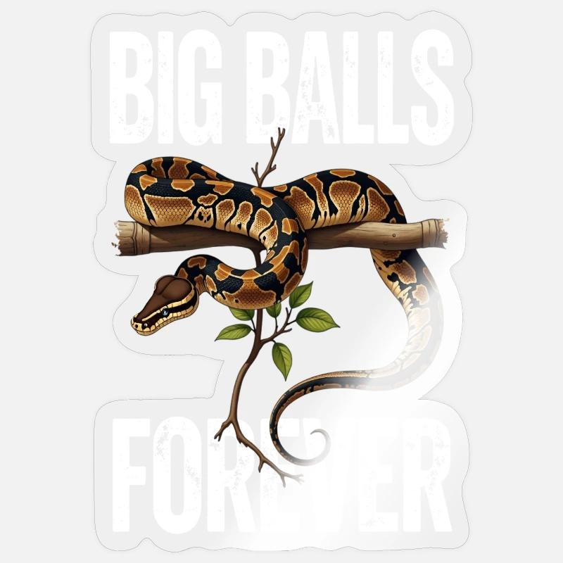Königspython Schlangen Liebhaber Terrarium Python Sticker Größe S (10 x 10 cm)
