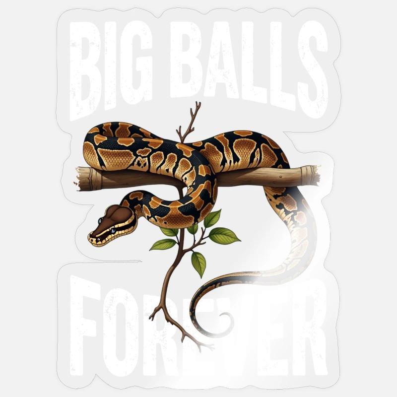 Königspython Schlangen Liebhaber Terrarium Python - Sticker Größe S (10 x 10 cm) - Transparent glänzend