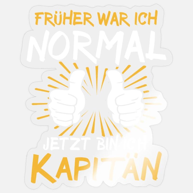 Captain Spruch - Sticker size S (10 x 10 cm) - transparent glossy