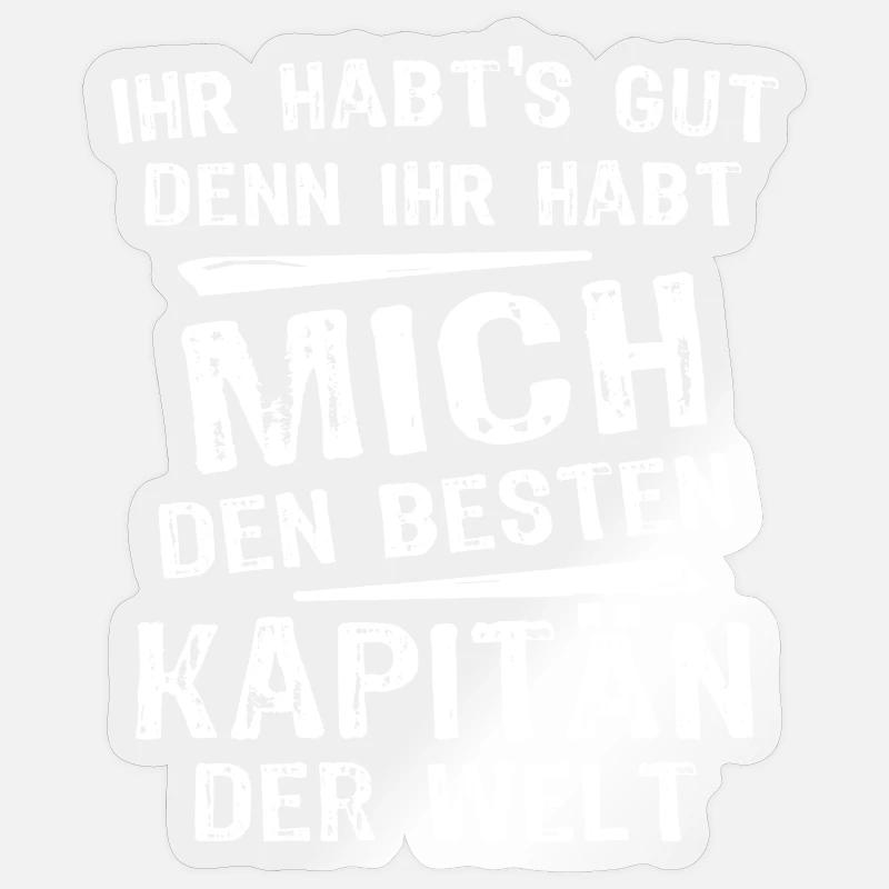 capitaine - Sticker taille S (10 x 10 cm) - brillant transparent