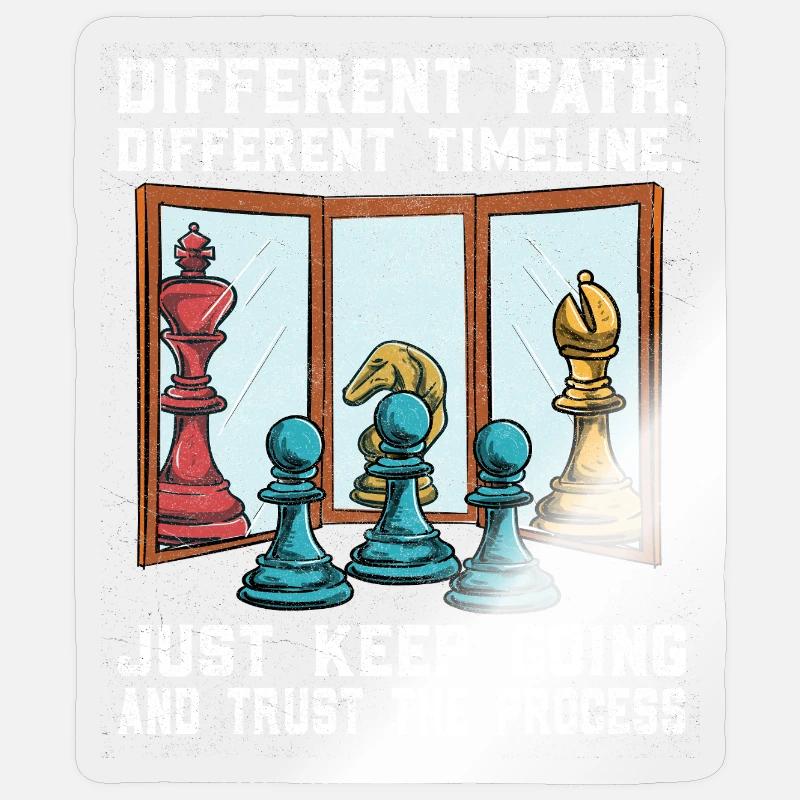 Chess path: Different way, confidence in the procedure Sticker size S (10 x 10 cm)