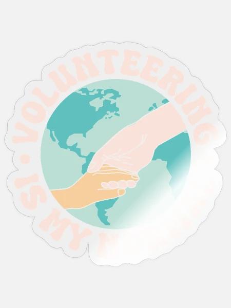 Volunteer Appreciation Is My Normal Volunteer - Sticker Größe S (10 x 10 cm) - Transparent glänzend