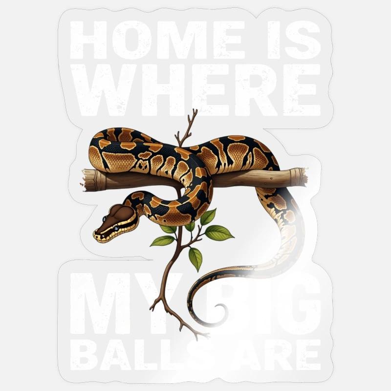 Königspython Schlangen Liebhaber Terrarium Python Sticker Größe S (10 x 10 cm)
