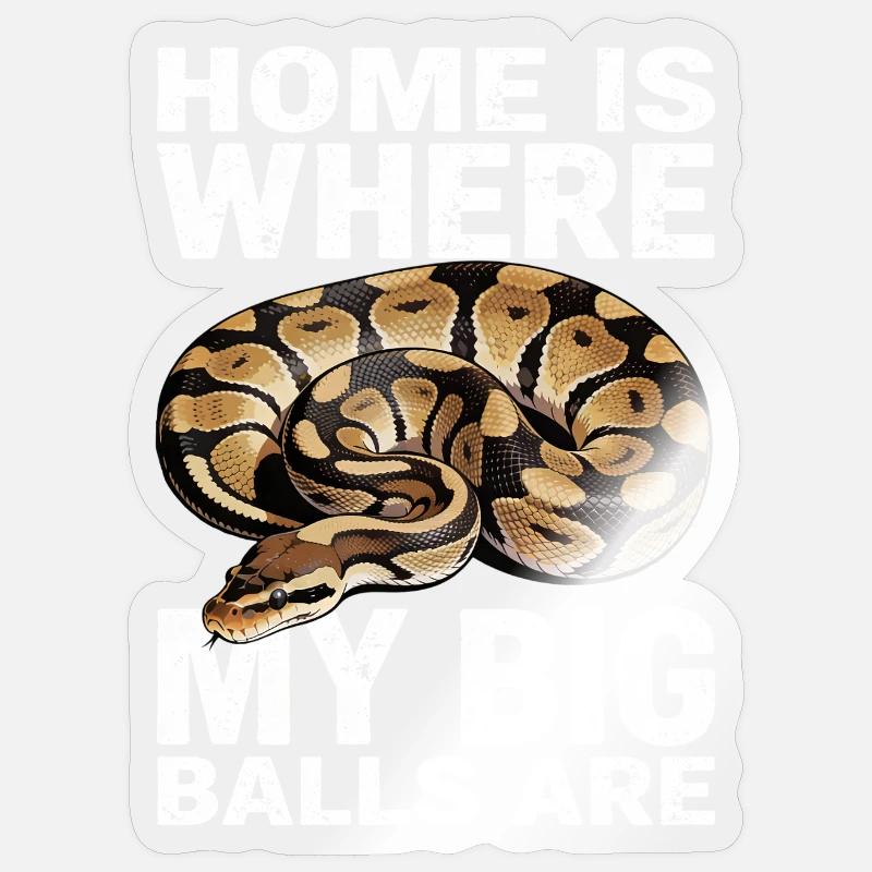 Königspython Schlangen Liebhaber Terrarium Python - Sticker Größe S (10 x 10 cm) - Transparent glänzend