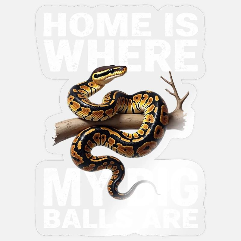 Königspython Schlangen Liebhaber Terrarium Python Sticker Größe S (10 x 10 cm)