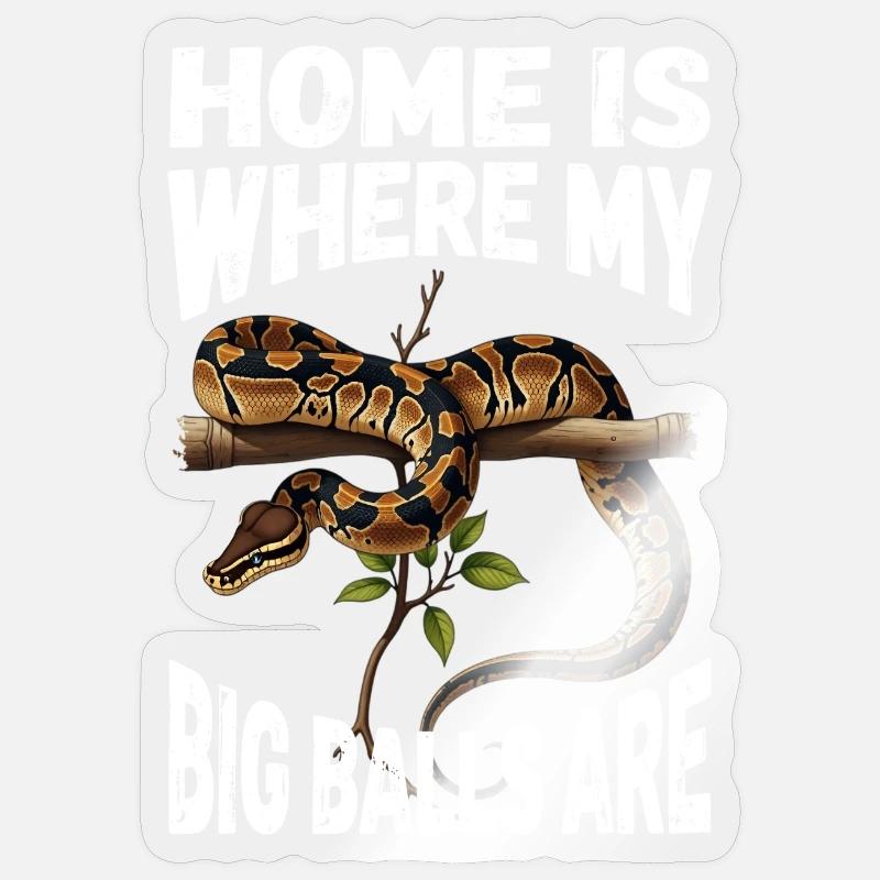 Königspython Schlangen Liebhaber Terrarium Python - Sticker Größe S (10 x 10 cm) - Transparent glänzend