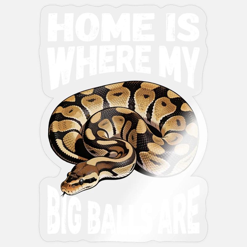 Königspython Schlangen Liebhaber Terrarium Python Sticker Größe S (10 x 10 cm)