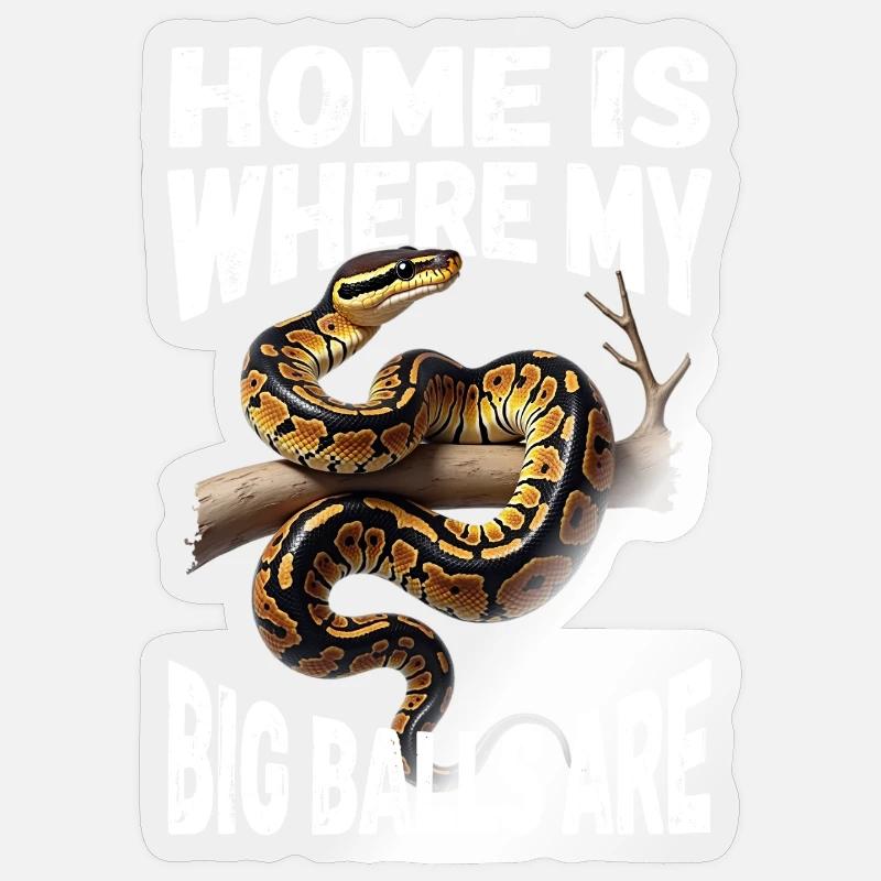 Königspython Schlangen Liebhaber Terrarium Python Sticker Größe S (10 x 10 cm)