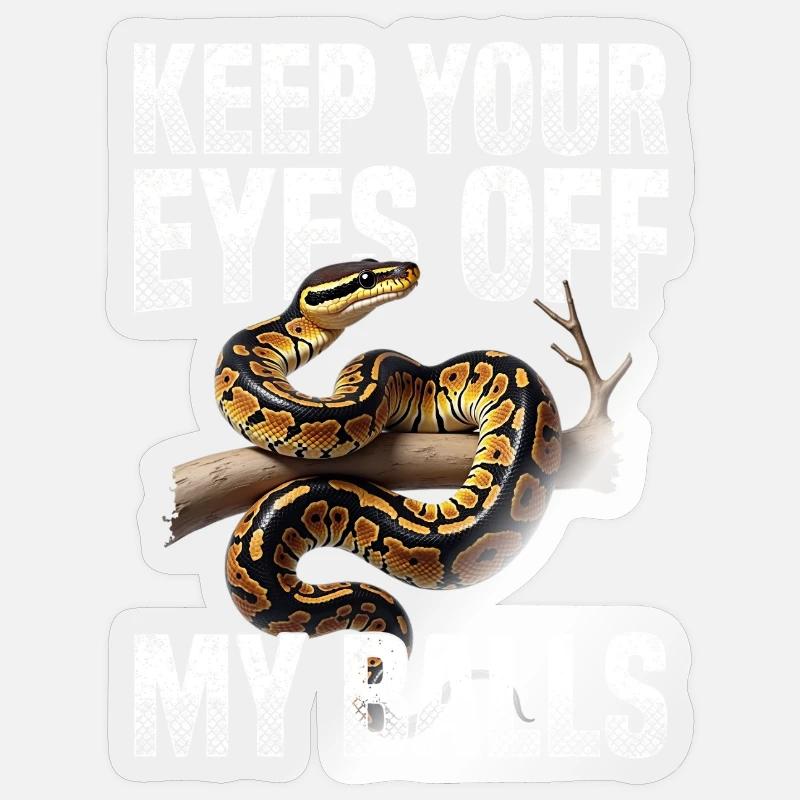 Königspython Schlangen Liebhaber Terrarium Python Sticker Größe S (10 x 10 cm)
