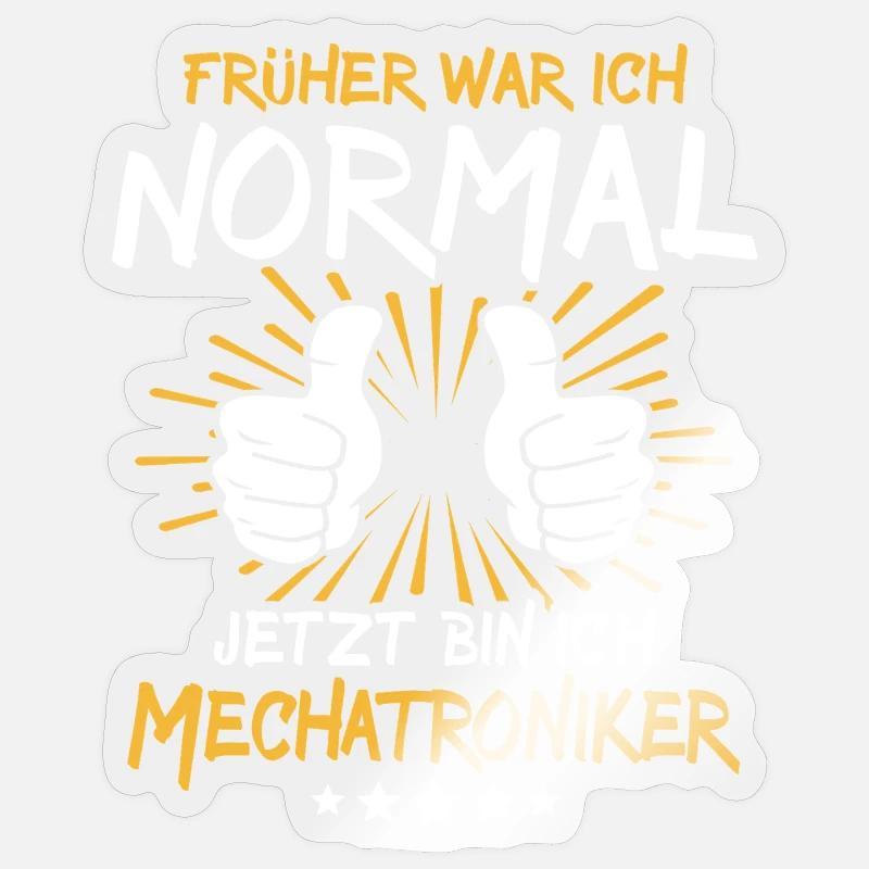Mechatronics Technician Spruch - Sticker size S (10 x 10 cm) - transparent glossy