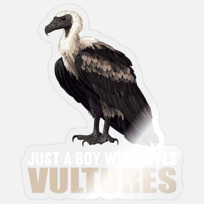 Vautour - Sticker taille S (10 x 10 cm) - brillant transparent