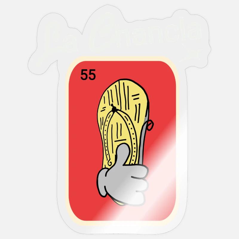 La Chancla  - Sticker Größe S (10 x 10 cm) - Transparent glänzend