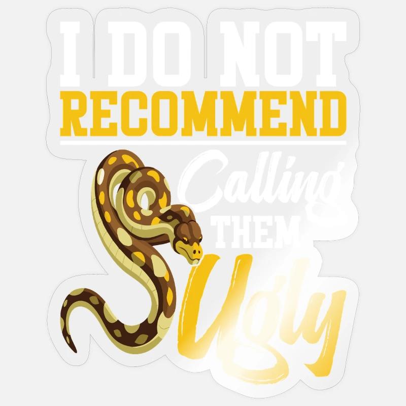 Schlangenliebhaber Reptiliengehege Python Futter Burmeser Sticker Größe S (10 x 10 cm)