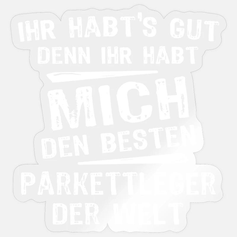 Couche de parquet - Sticker taille S (10 x 10 cm) - brillant transparent