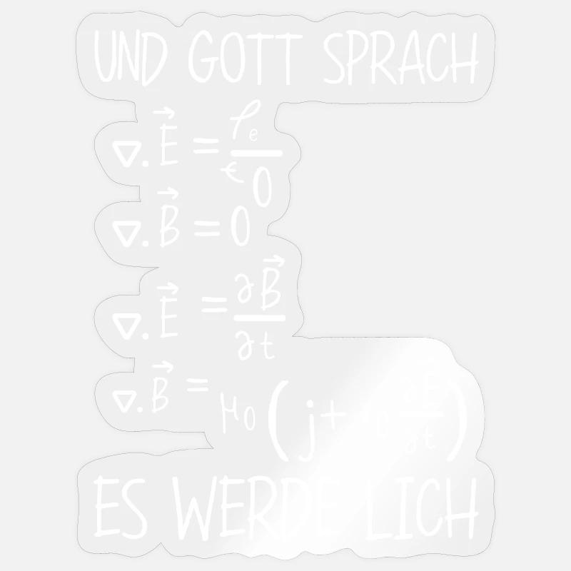 Und Gott Sprach Es Werde Lich Mathematiker - Sticker Größe S (10 x 10 cm) - Transparent glänzend