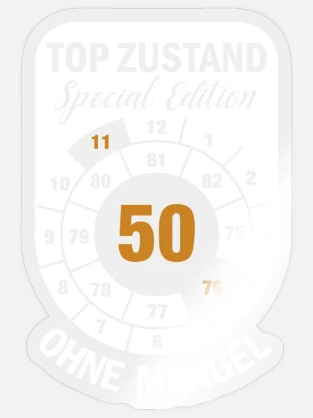 Top Zustand Spezial Edition 50 Jahre 1976 Nov. - Sticker Größe S (10 x 10 cm) - Transparent glänzend