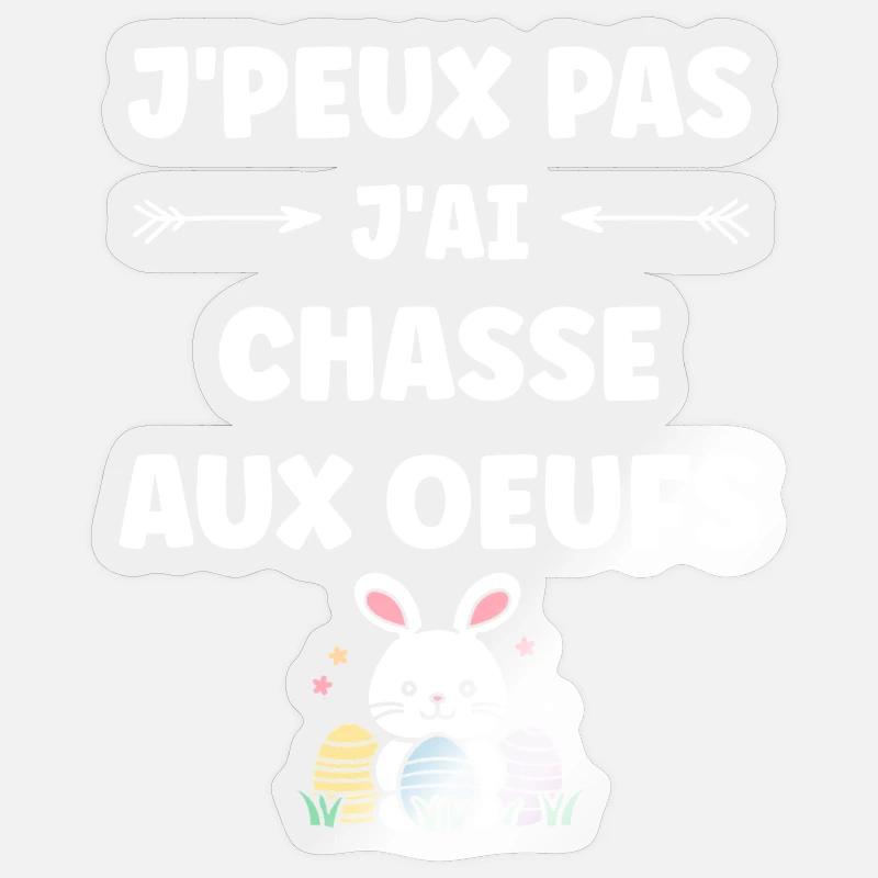 Eiersuche - Sticker Größe S (10 x 10 cm) - Transparent glänzend