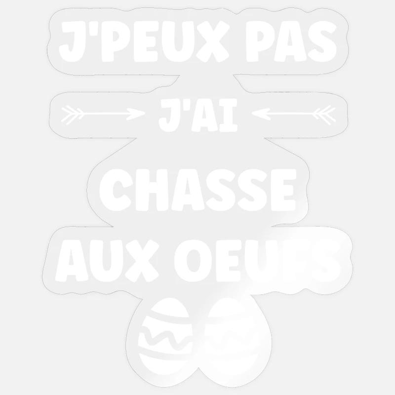 Easter egg hunt - Sticker size S (10 x 10 cm) - transparent glossy