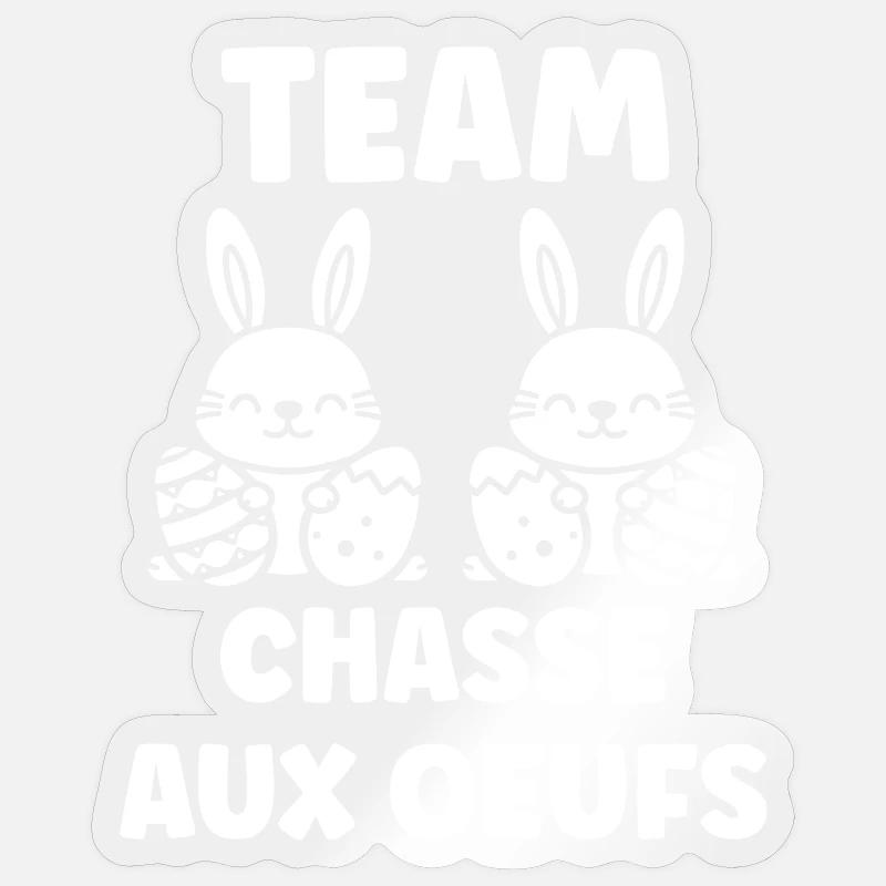 egg hunt - Sticker size S (10 x 10 cm) - transparent glossy