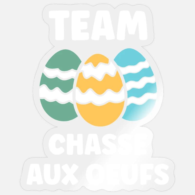 Ostern, Eiersuche - Sticker Größe S (10 x 10 cm) - Transparent glänzend