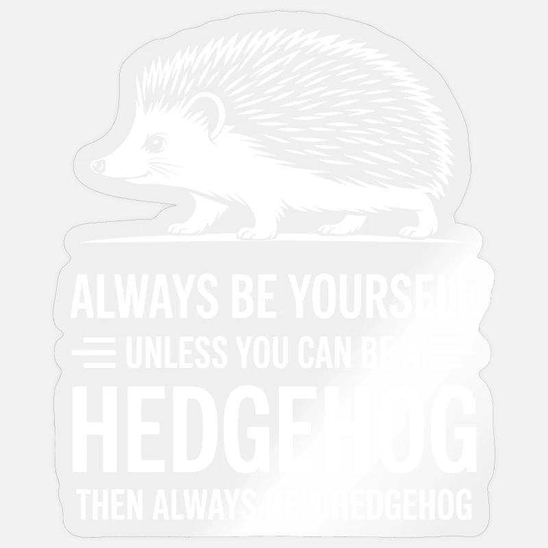 Igel Sprüche Lustiges Igel Geschenk - Sticker Größe S (10 x 10 cm) - Transparent glänzend