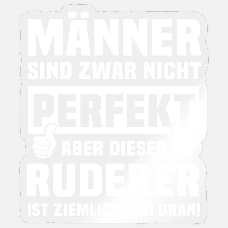 Ruderer - Sticker Größe S (10 x 10 cm) - Transparent glänzend