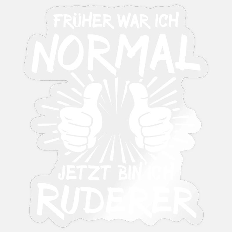 Ruderer - Sticker Größe S (10 x 10 cm) - Transparent glänzend