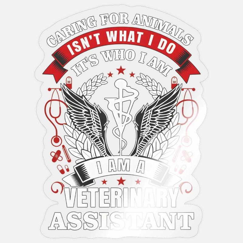 veterinary assistant - Sticker size S (10 x 10 cm) - transparent glossy
