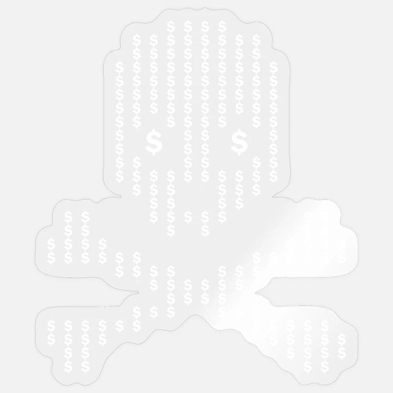Dollar-Mosaikkreuz-Muster - Sticker Größe S (10 x 10 cm) - Transparent glänzend