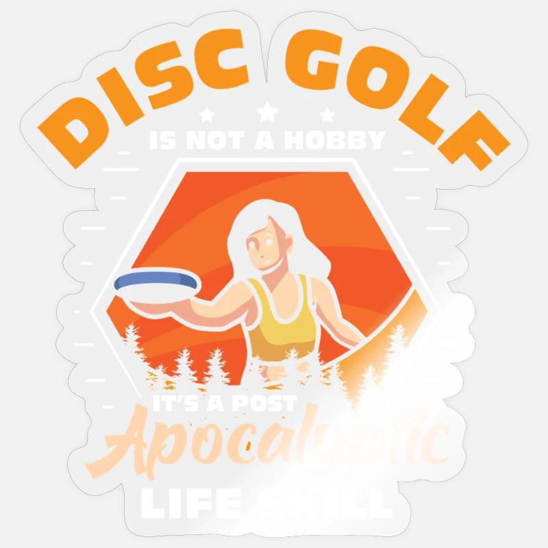 Disc Golf Geschenke Discgolf - Sticker Größe S (10 x 10 cm) - Transparent glänzend