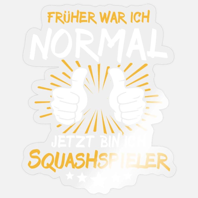 Déclaration du joueur de squash - Sticker taille S (10 x 10 cm) - brillant transparent