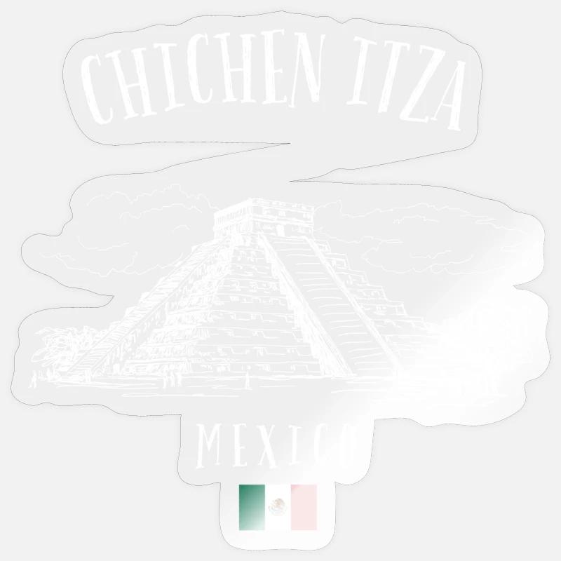 Chichen Itza Pyramide Mexiko Sticker Größe S (10 x 10 cm)