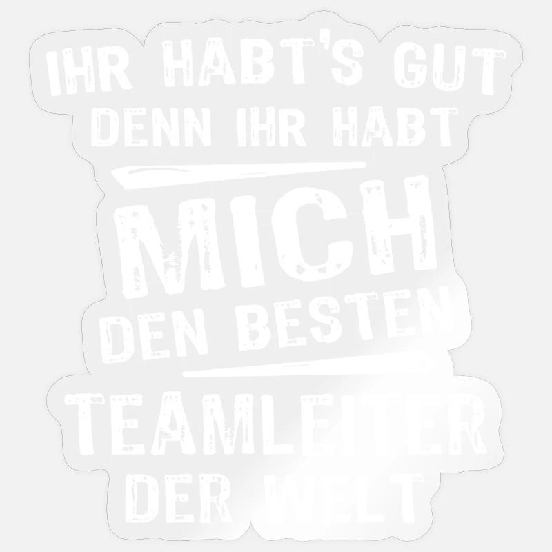 Chef d’équipe - Sticker taille S (10 x 10 cm) - brillant transparent
