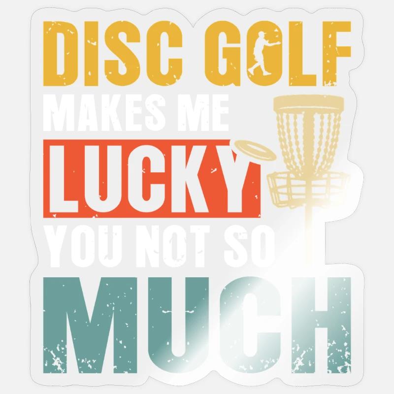 Disc Golf Geschenke Discgolf - Sticker Größe S (10 x 10 cm) - Transparent glänzend