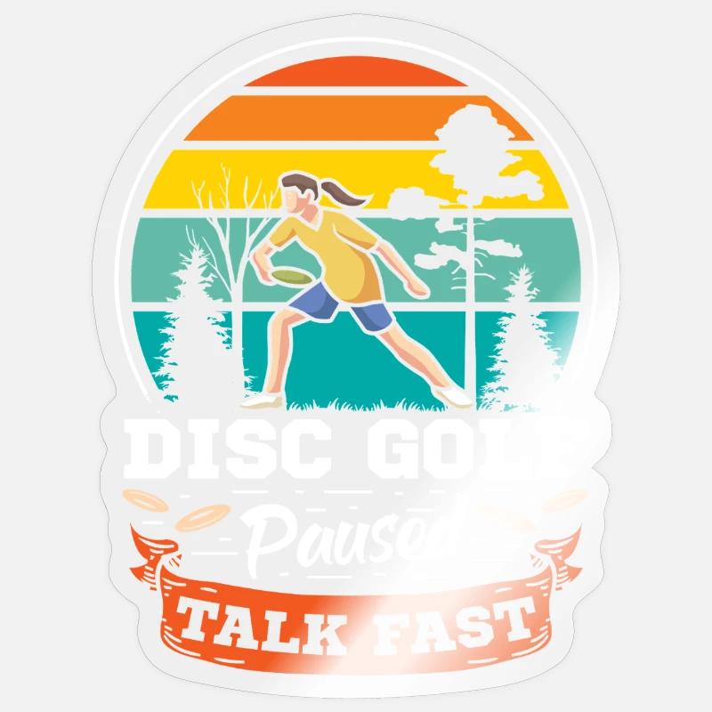 Disc Golf Geschenke Discgolf - Sticker Größe S (10 x 10 cm) - Transparent glänzend