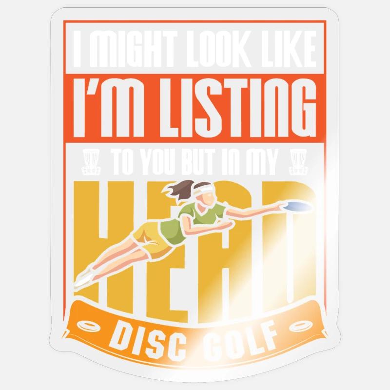 Disc Golf Gifts Disc Golf - Sticker size S (10 x 10 cm) - transparent glossy