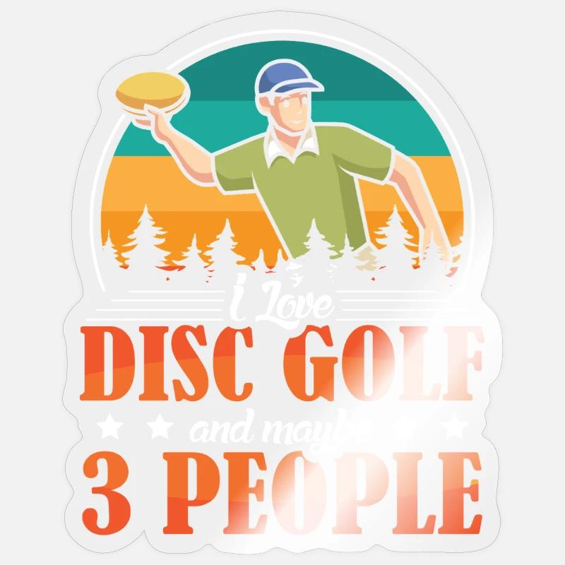 Disc Golf Geschenke Discgolf - Sticker Größe S (10 x 10 cm) - Transparent glänzend