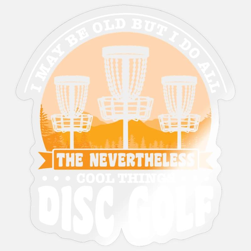 Disc Golf Geschenke Discgolf - Sticker Größe S (10 x 10 cm) - Transparent glänzend