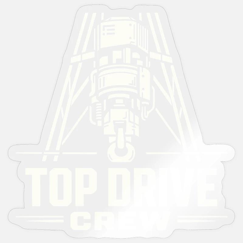 Offshore-bohrer-rig-bohrer Bohrboden Offshore - Sticker Größe S (10 x 10 cm) - Transparent glänzend