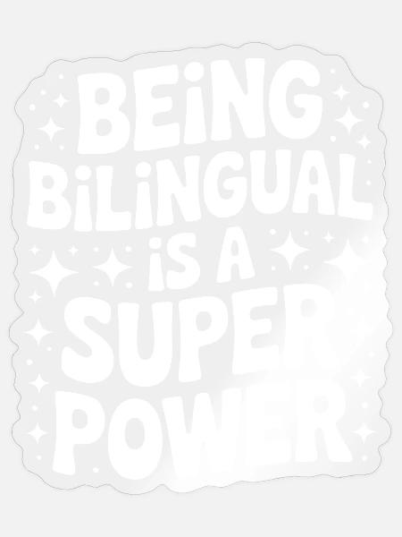 Fremdsprache Sprüche Lustige Fremdsprache Geschenk - Sticker Größe S (10 x 10 cm) - Transparent glänzend