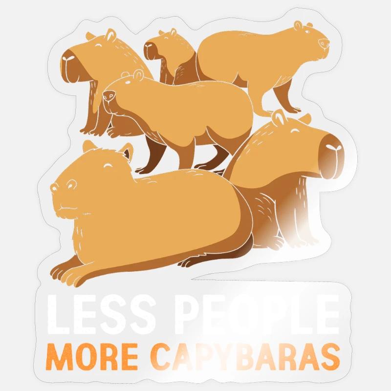 Capibara Capybara - Sticker size S (10 x 10 cm) - transparent glossy
